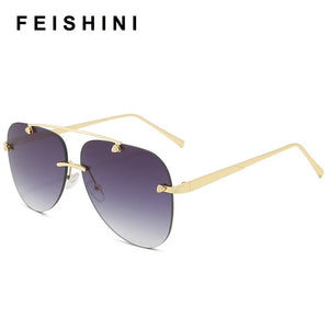 FEISHINI Trendy Pilot Womens Sun Glasses UV Protector Gradient Eyewear