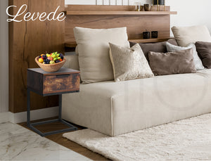 Bedside Tables Side End Table Wood Nightstand Storage Drawers Cabinet