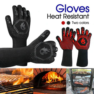 Heat Proof Resistant Oven BBQ Gloves 35cm Kitchen Cooking Silicone Mitt