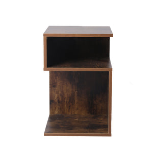 Bedside 2x Tables Wood Side End Oak
