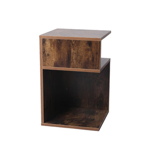 Bedside 2x Tables Wood Side End Oak