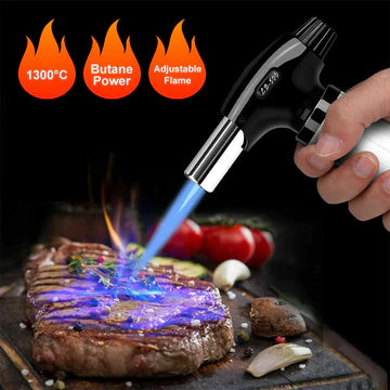 Refillable Gas Butane Blow Torch Fire Lighter Food Cook Baking Culinary Solder