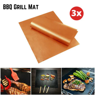 BBQ Grill Mat Reusable Copper