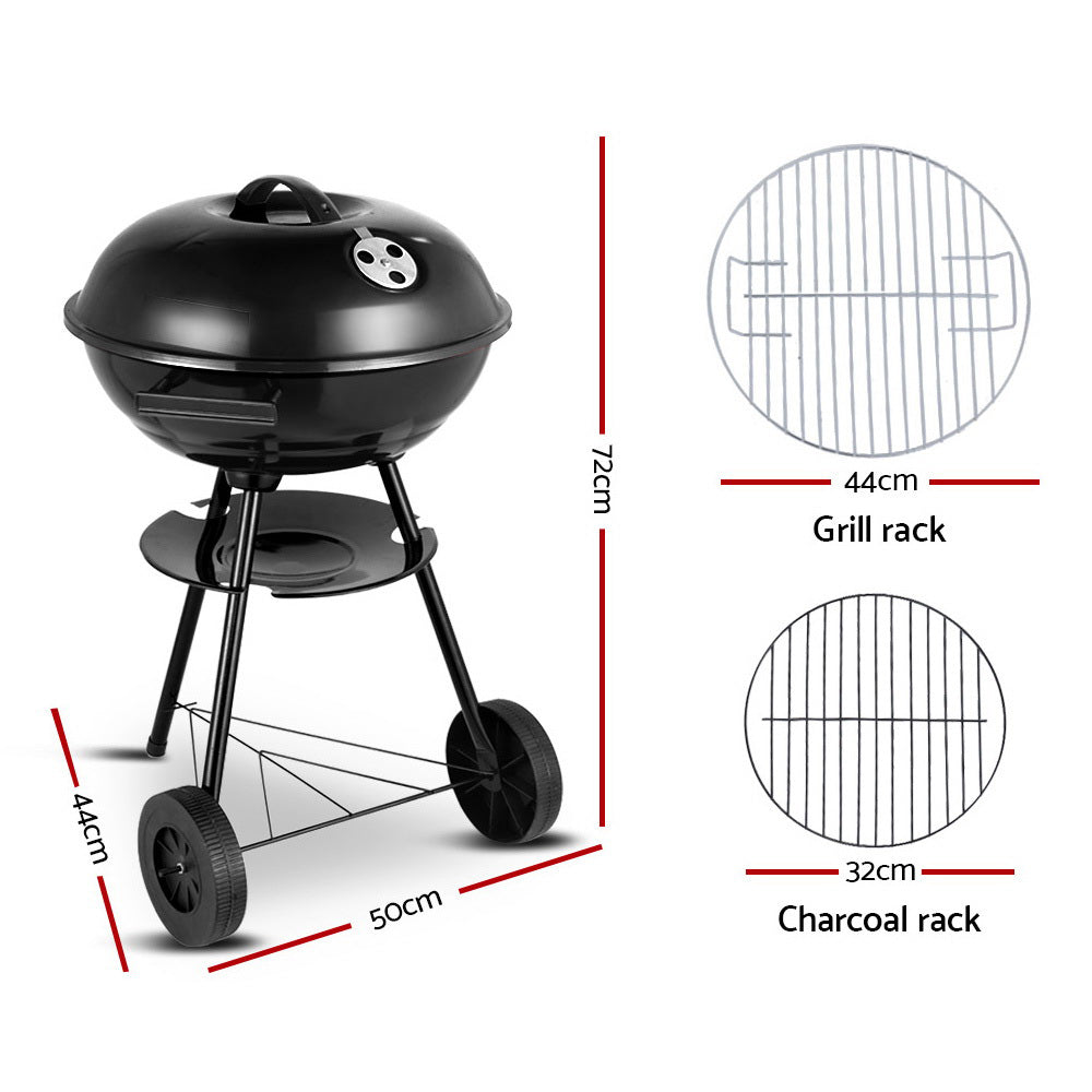 Charcoal BBQ Smoker Outdoor Camping Patio Barbeque Steel Oven