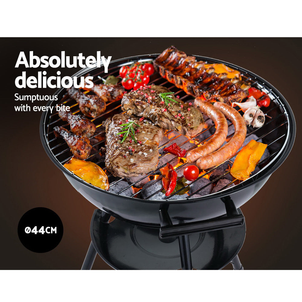 Charcoal BBQ Smoker Outdoor Camping Patio Barbeque Steel Oven