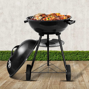 Charcoal BBQ Smoker Outdoor Camping Patio Barbeque Steel Oven