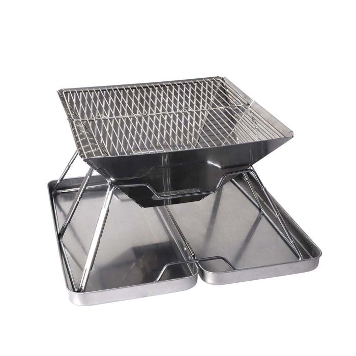 Charcoal BBQ Grill Foldable Barbecue Portable Outdoor Steel Roast Camping Picnic